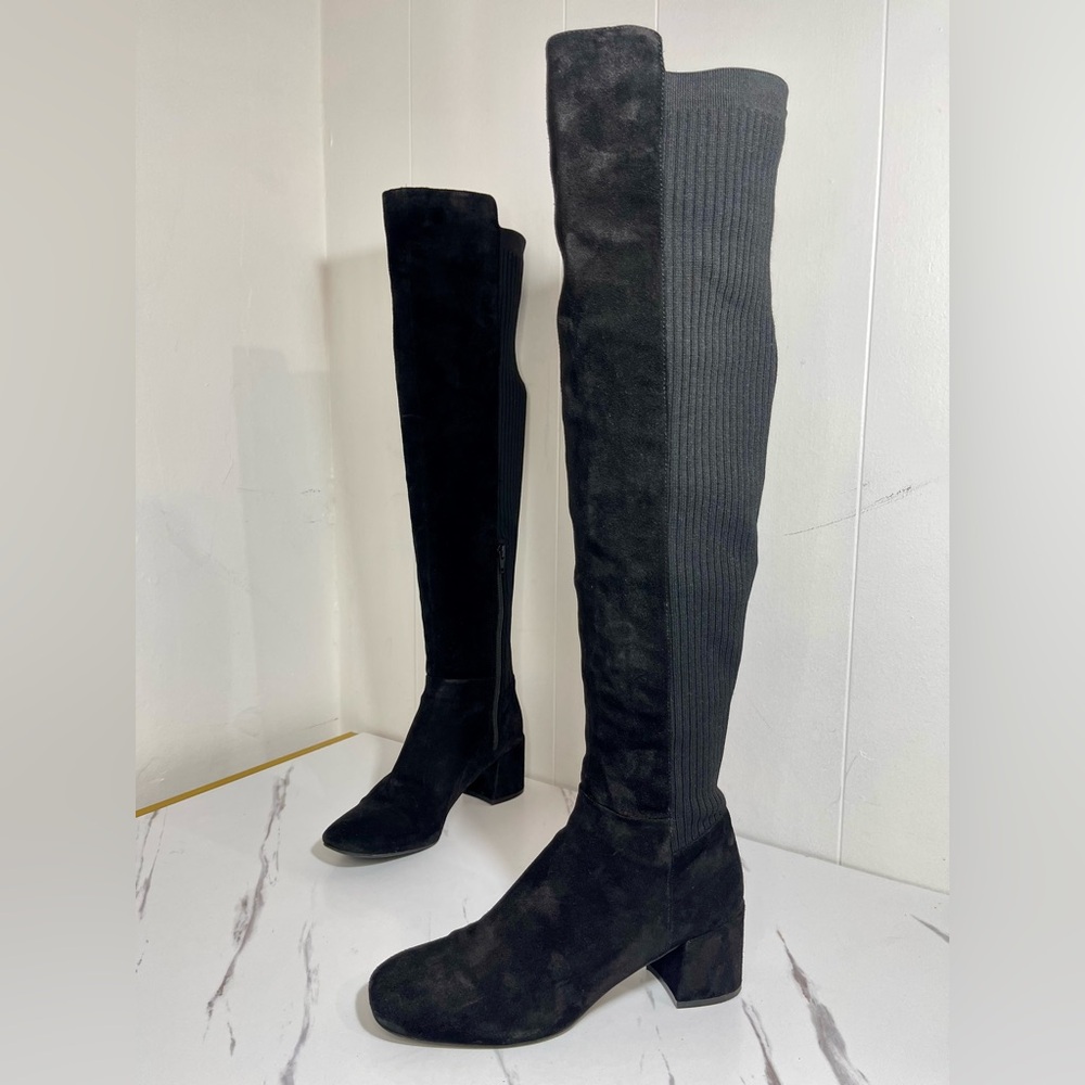 New Kenneth Cole New York Wonens Square Toe Over Knee Black SZ 7.5
